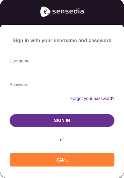 Login | Sensedia Product Documentation