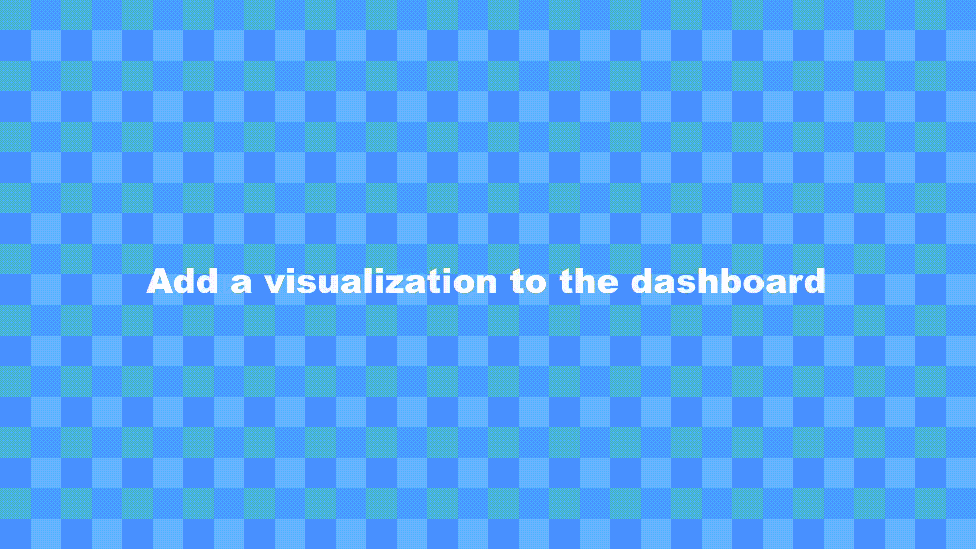 "animation showing the steps to add a visualization to the dashboard