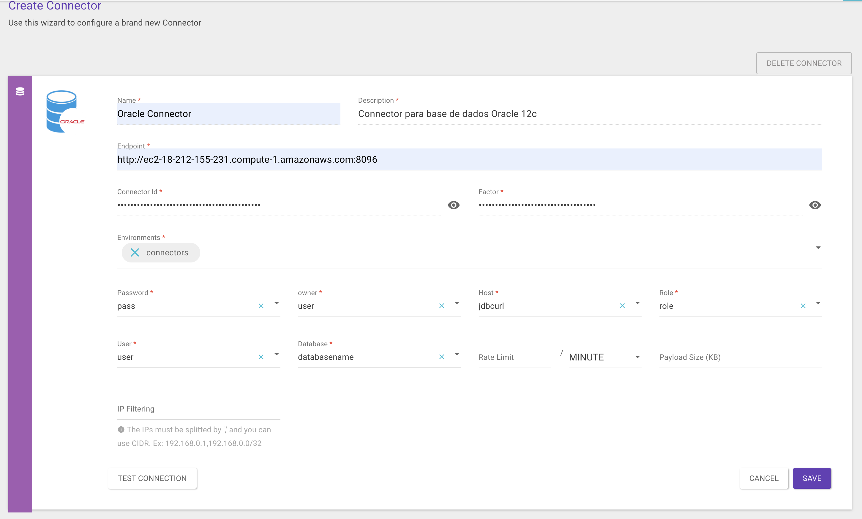 apiManager createConnector final filled