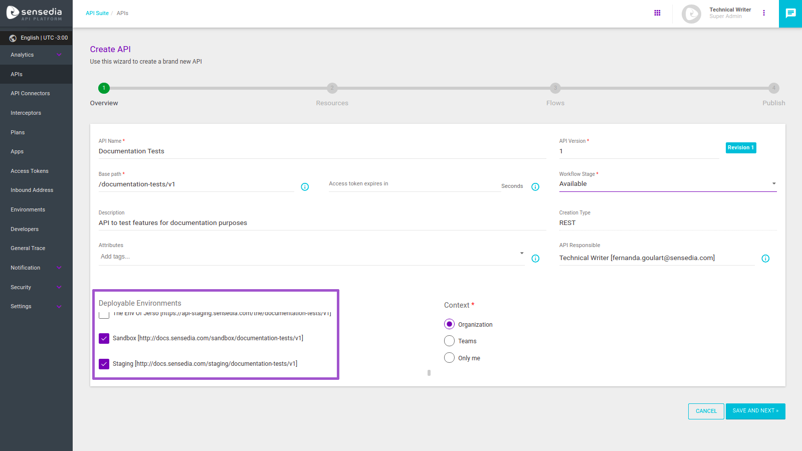 deploy single api create