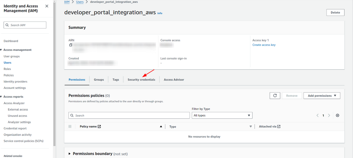 aws security credentials