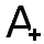 letter A with a plus sign