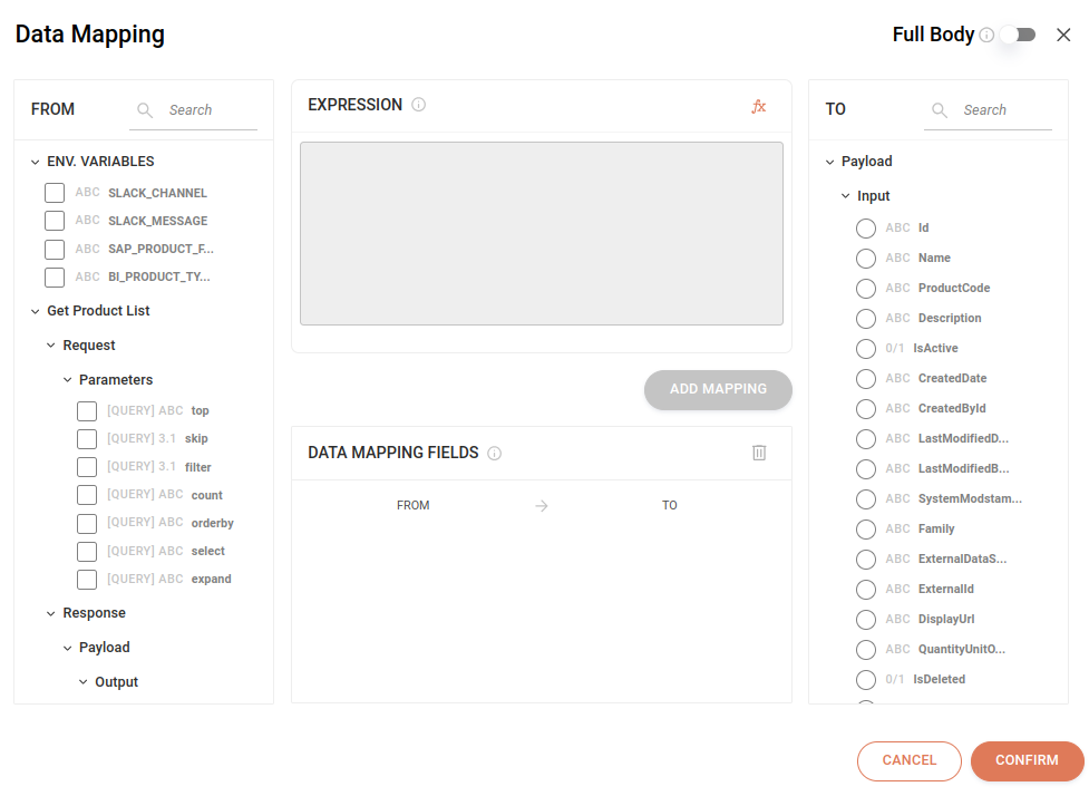 data mapping empty