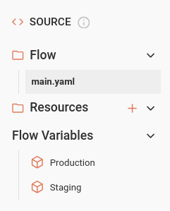 source flow source folder