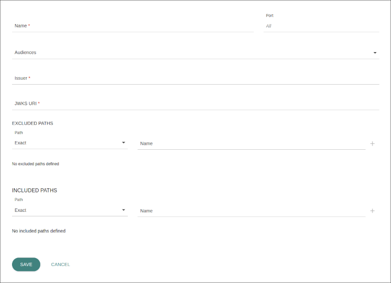 authentication configure