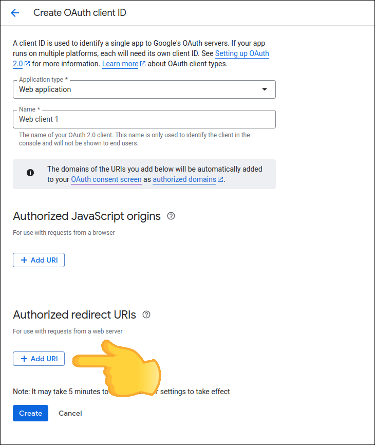 gsuite oauth redirect uri