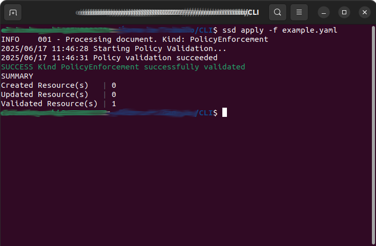 terminal de Sensedia CLI