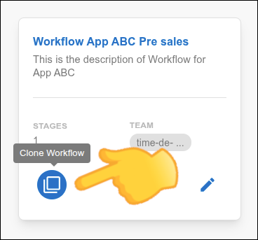 Botón para clonar workflow