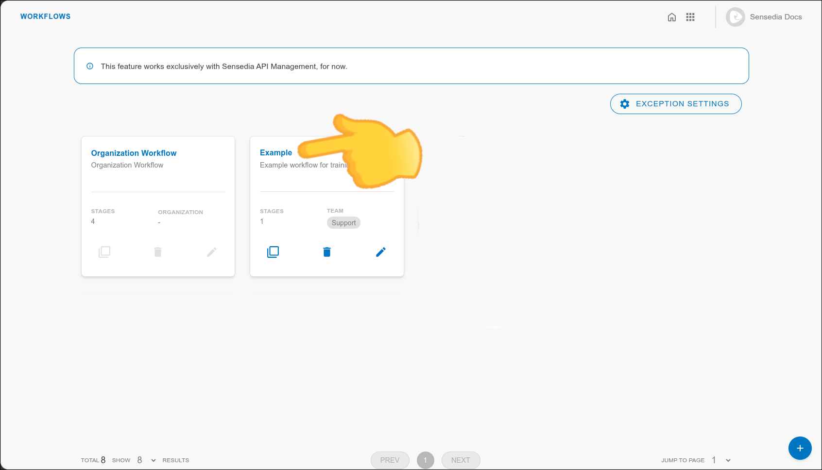 resaltado del nombre del flujo de trabajo