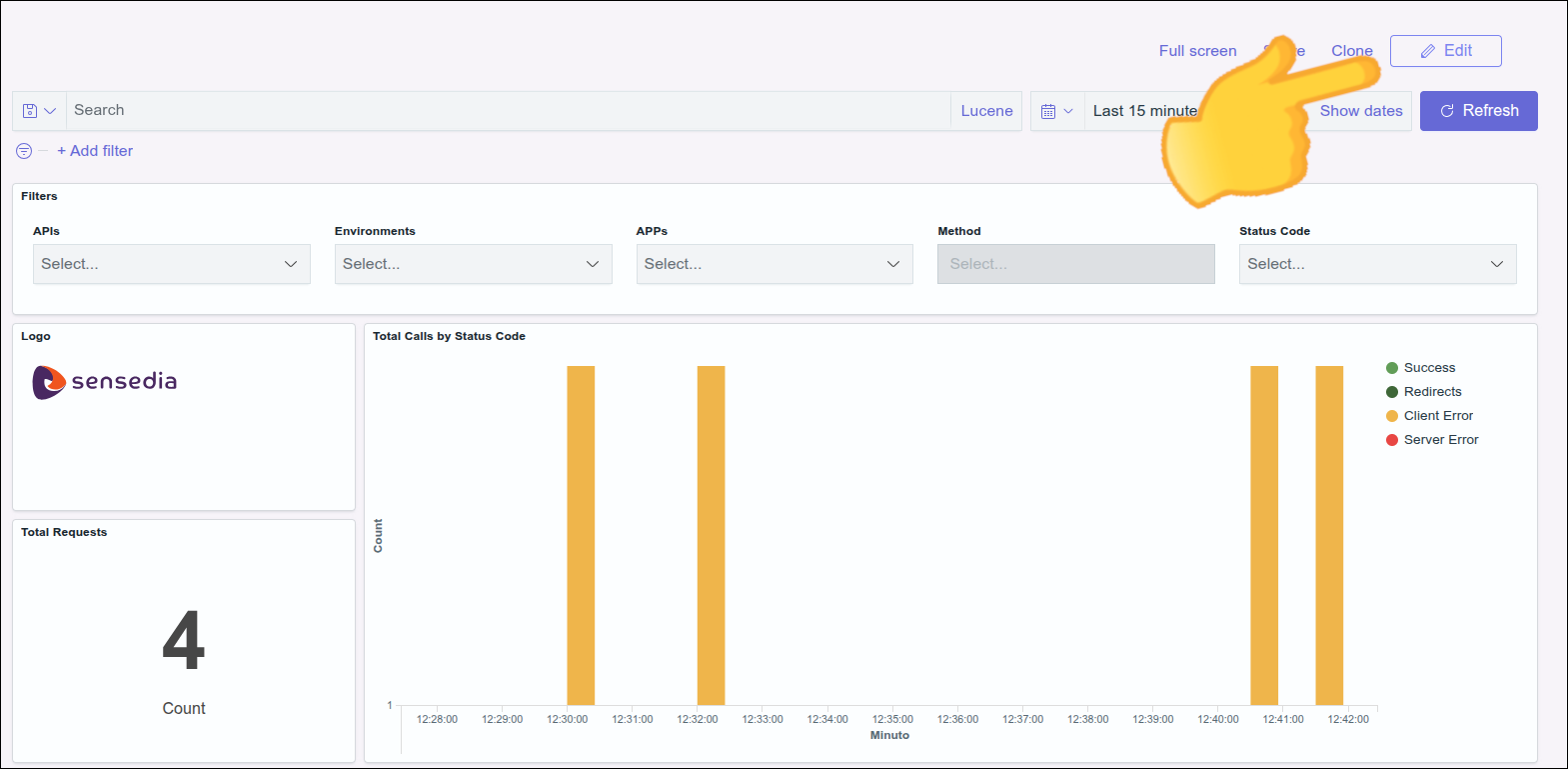 animación que muestra la forma alternativa de editar un tablero