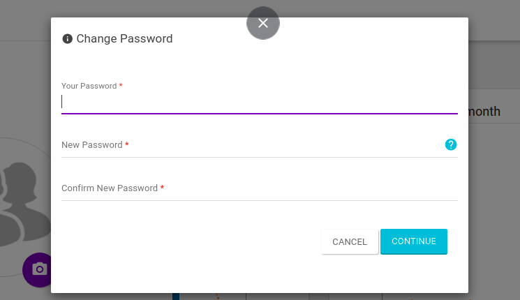 users change password
