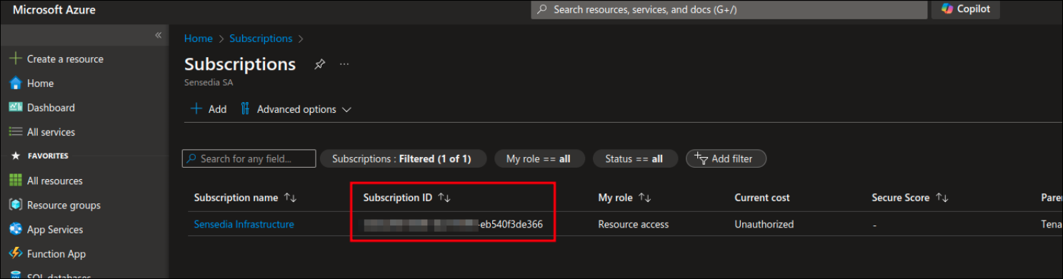 pantalla de Azure para la creación de un registro de aplicación