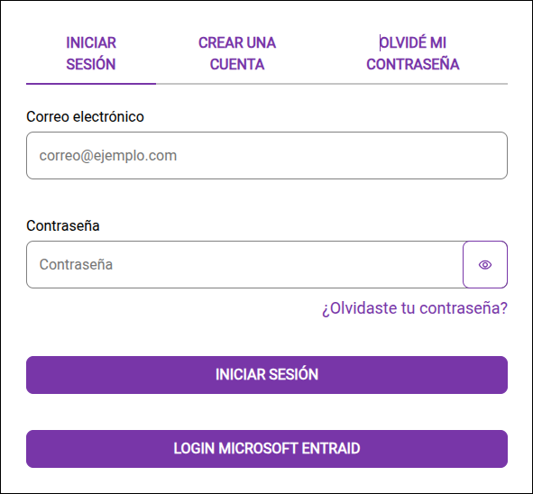 pantalla de inicio de sesión del Developer Portal