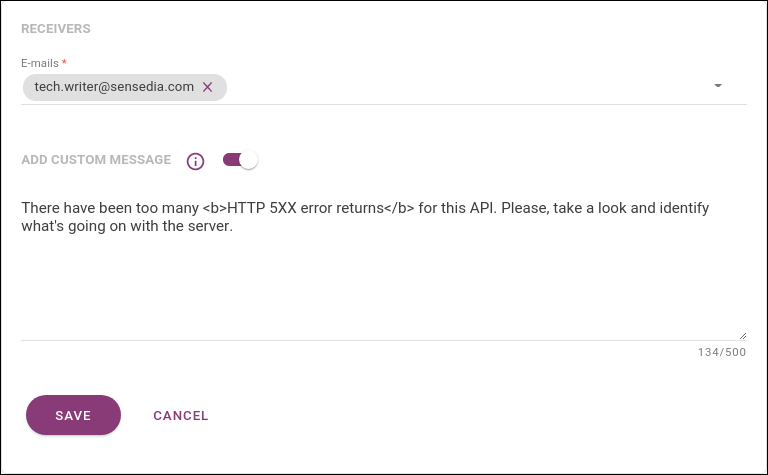 runtime email filled
