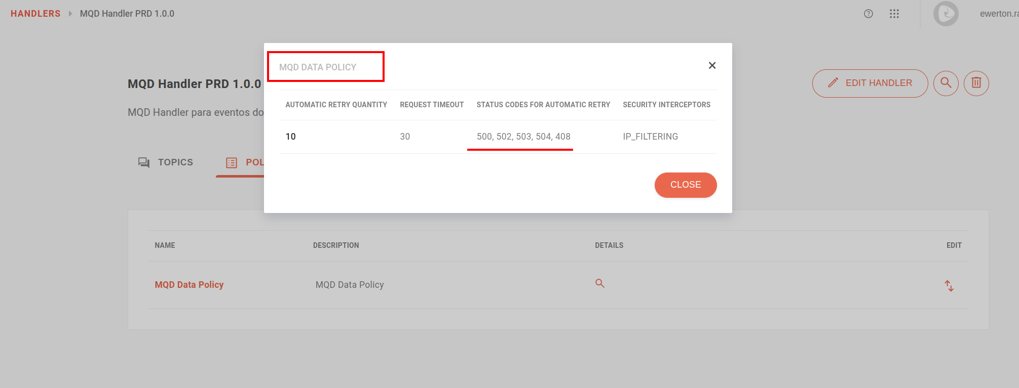 Política de IP Filtering Validation