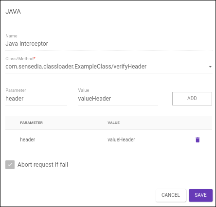 config java interceptor