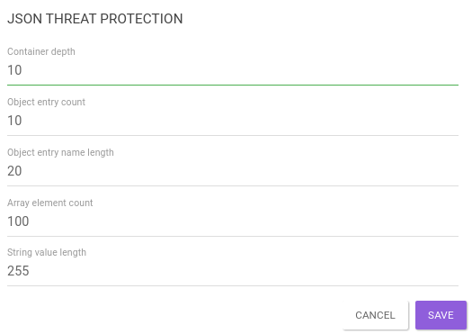 json threat save