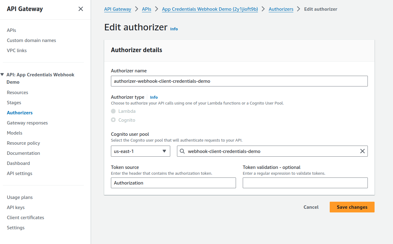 edit authorizer